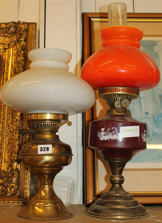 2 oil lamps